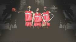 Bosh, Wade, James Miami Heat Widescreen
