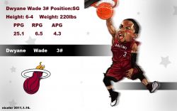 Dwyane Wade Drawn Dunk Widescreen