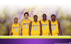 LA Lakers 2010 Starting Five Widescreen