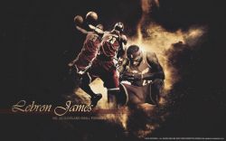 LeBron James Thinking Dunk Widescreen