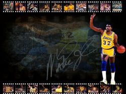 Magic Johnson LA Lakers Signed