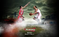 Rockets vs Blazers 2009 Playoffs Widescreen