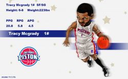 Tracy McGrady Drawn Pistons Widescreen