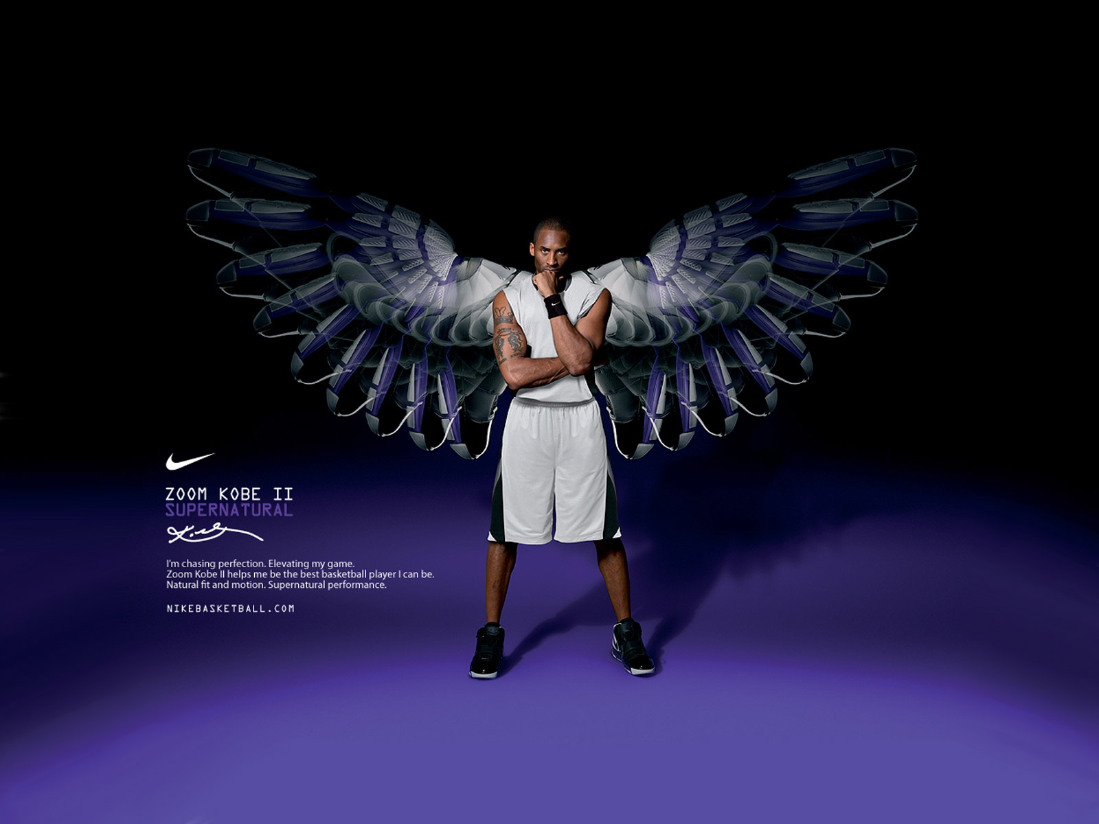Kobe Bryant Nike Zoom II wallpaper
