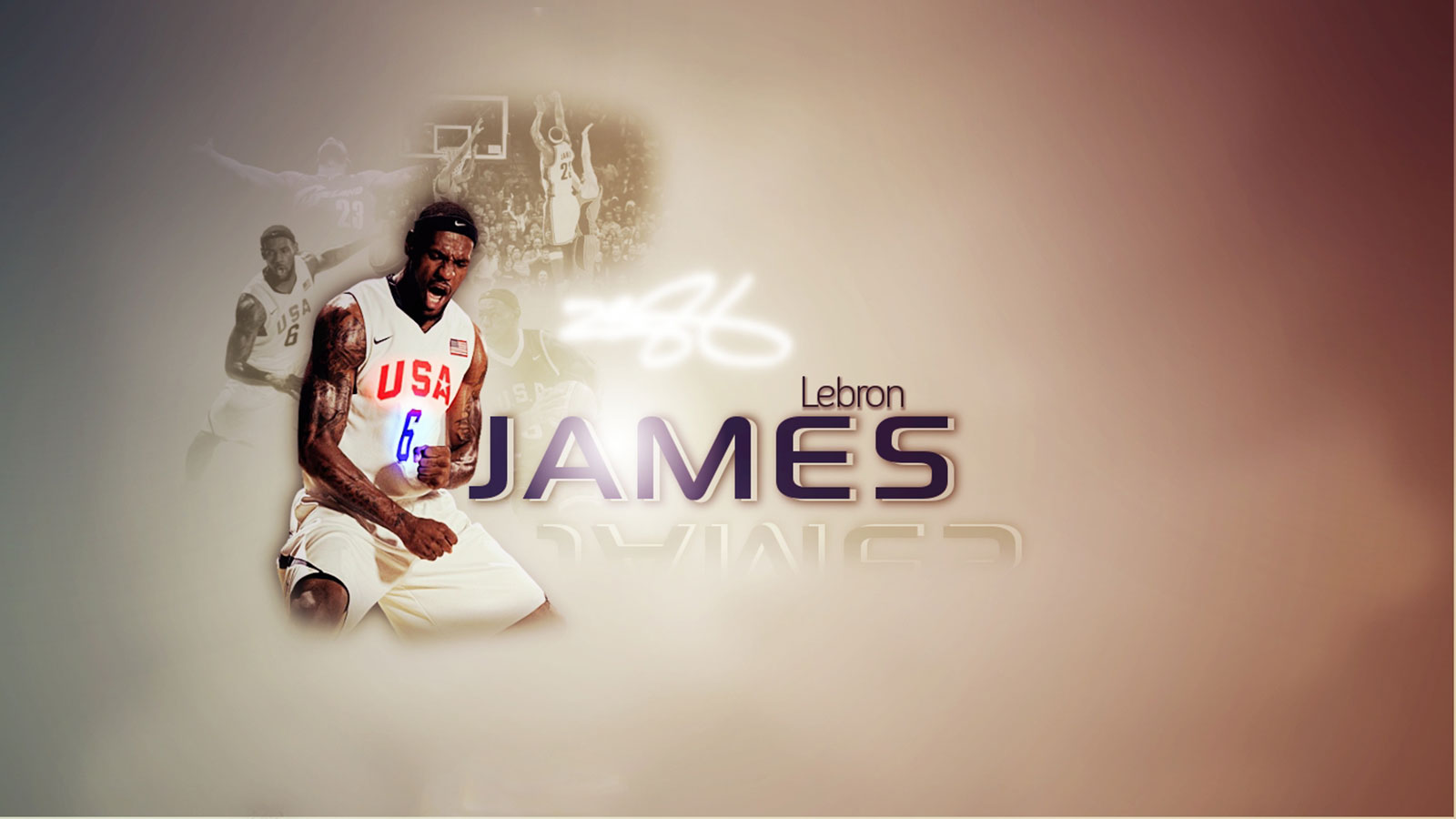 LeBron James USA Team Wide Screen